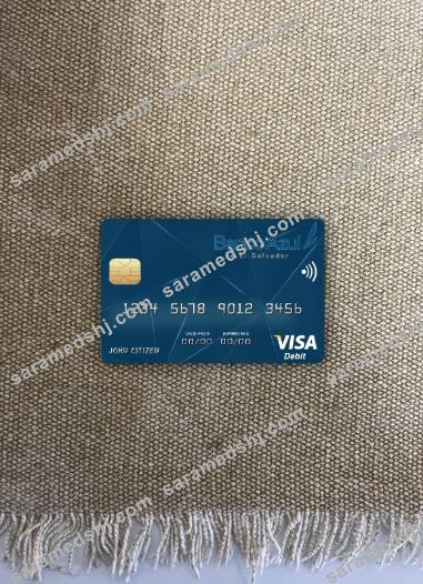 El Salvador Banco Azul de El Salvador visa debit card photolook front